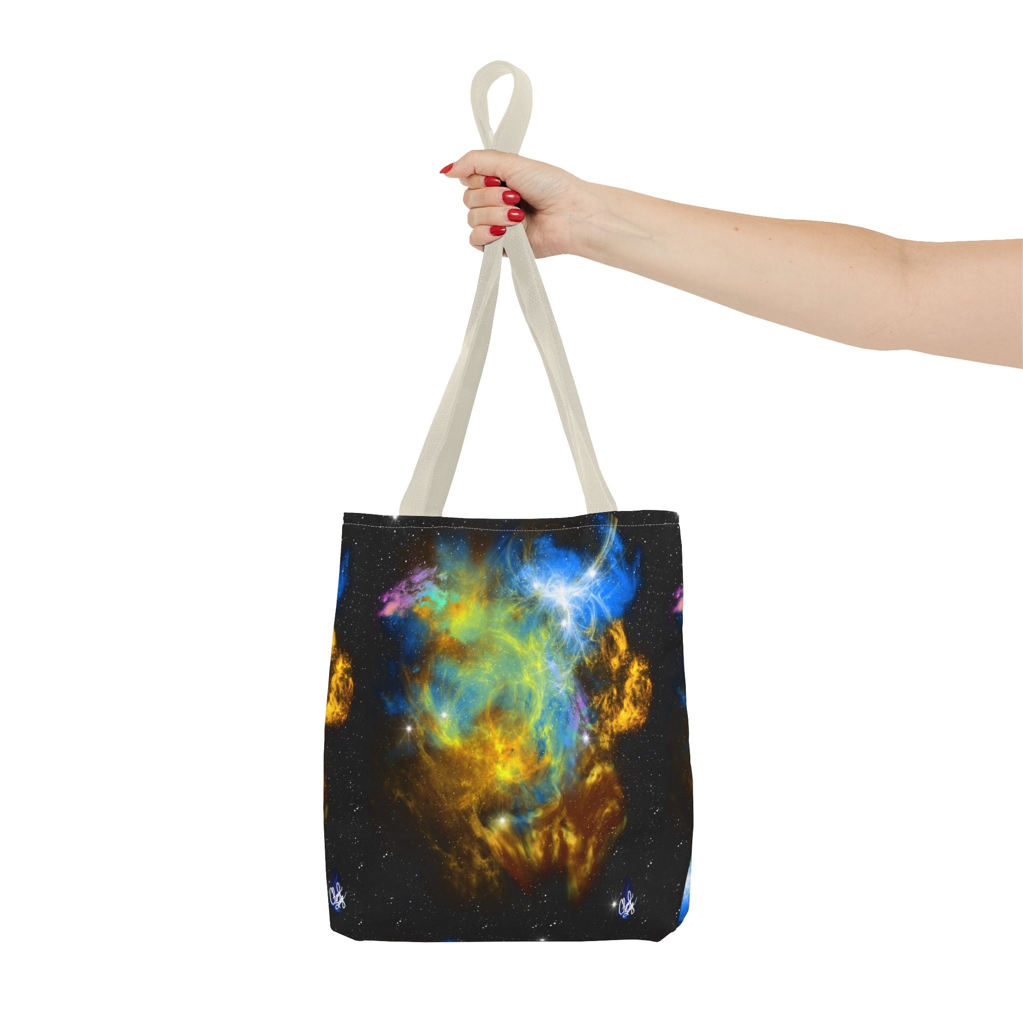 Galaxy Nebula Tote Bag — Colorful Space Art All-Over Print Tote
