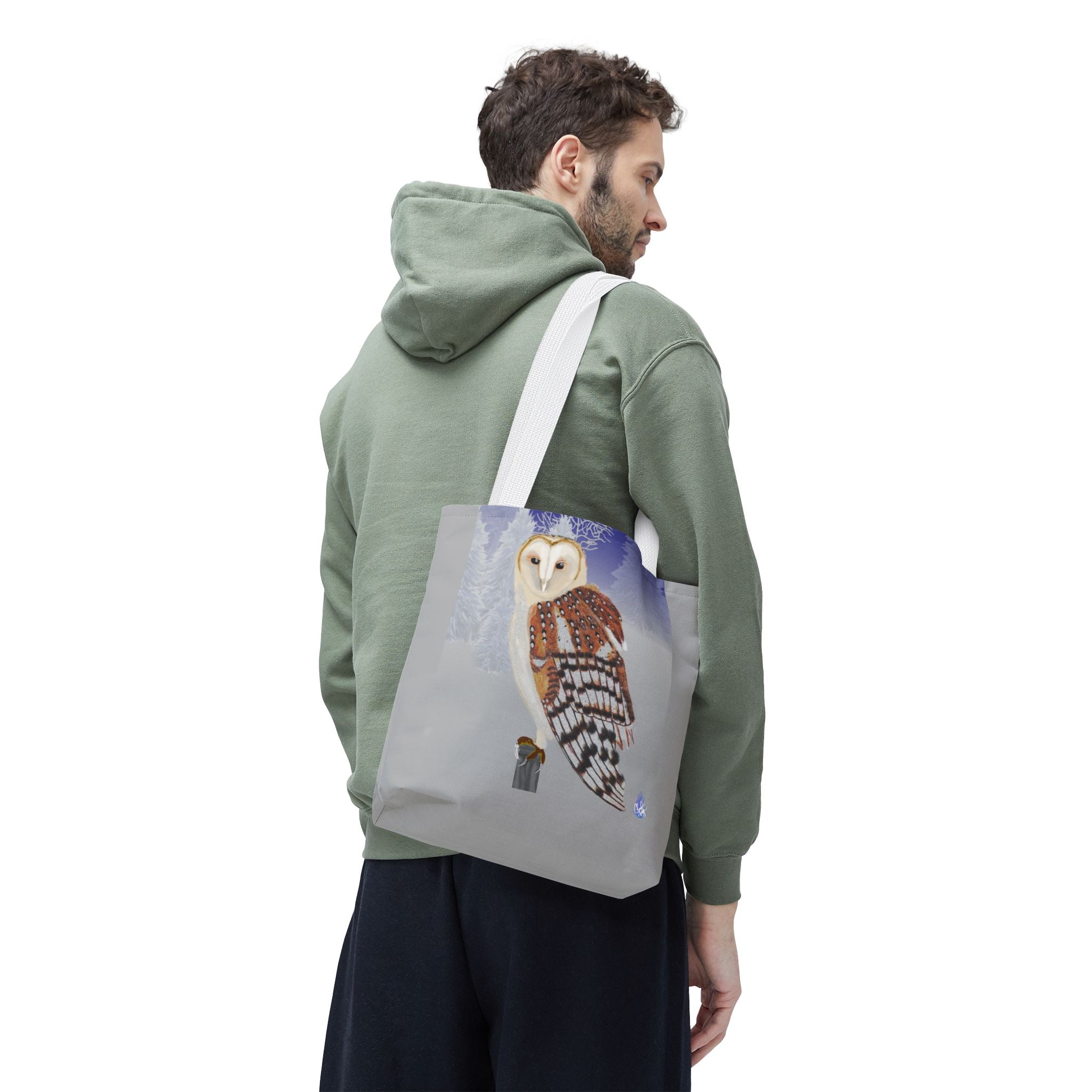 Barn Owl Tote Bag — Illustrated Wildlife Shoulder Tote