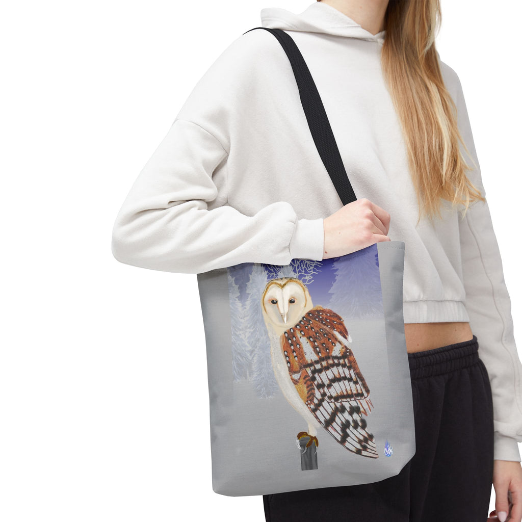 Barn Owl Tote Bag — Illustrated Wildlife Shoulder Tote