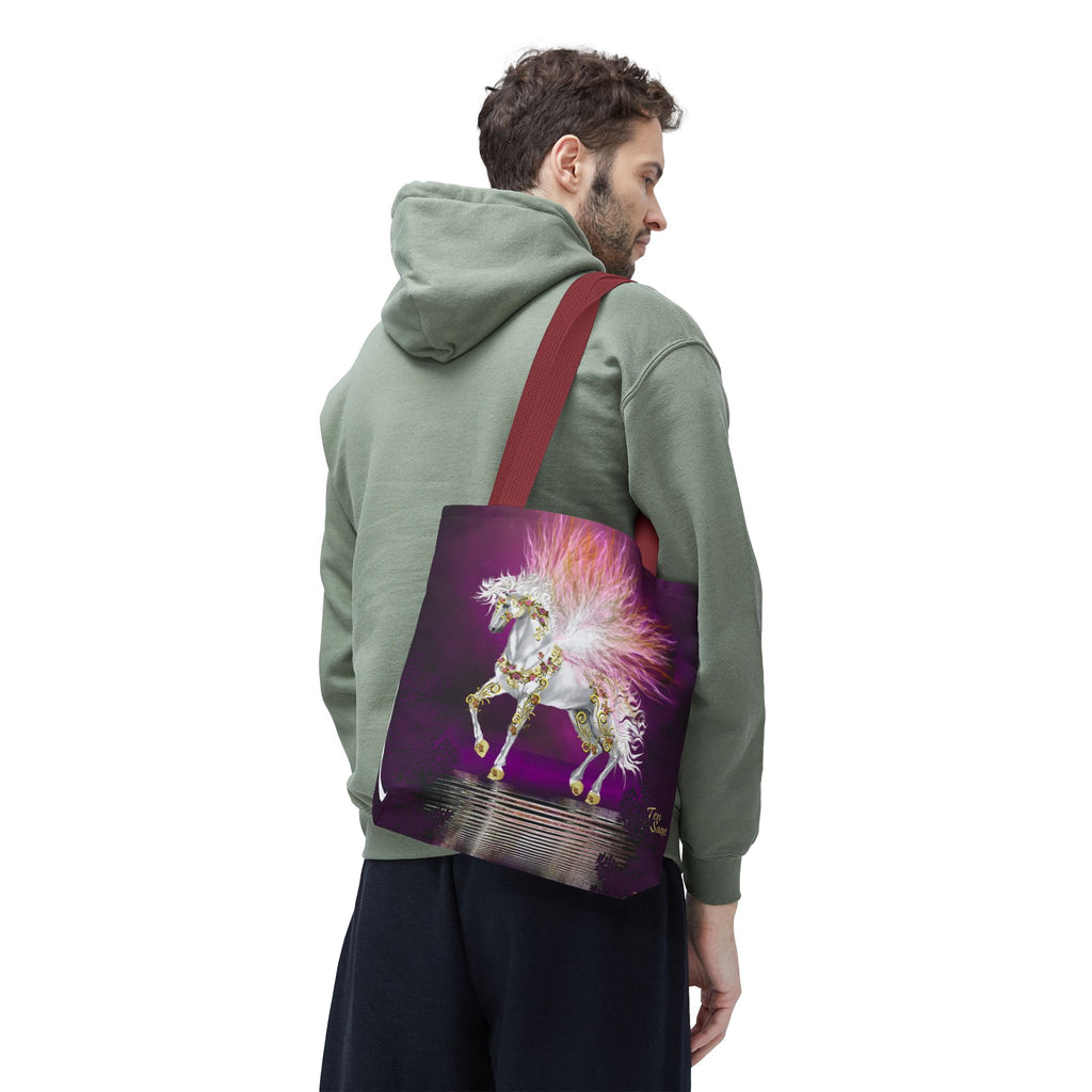Fantasy Pegasus Pink Tote Bag