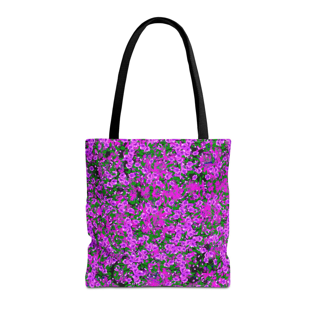 Pink Floral Pattern Tote Bag — All-Over-Print Reusable Shopper