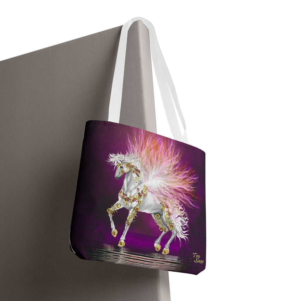 Fantasy Pegasus Pink Tote Bag