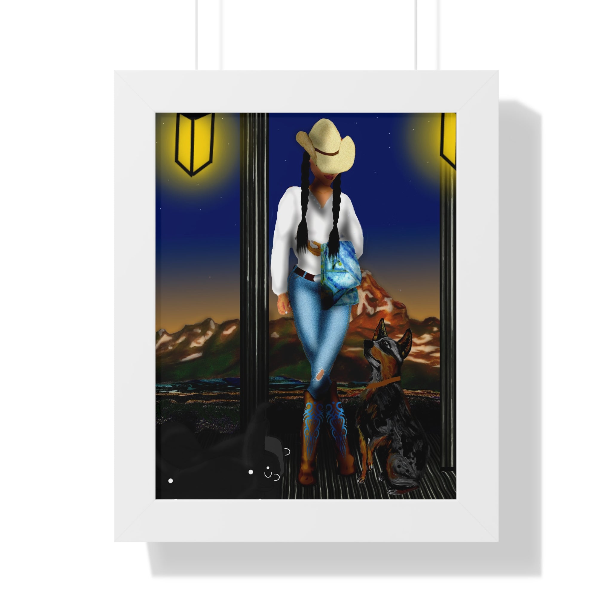 "Up Before The Sun" — Cowgirl Western Print