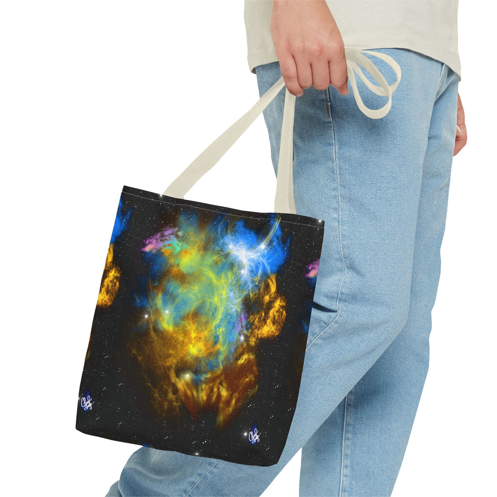 Galaxy Nebula Tote Bag — Colorful Space Art All-Over Print Tote