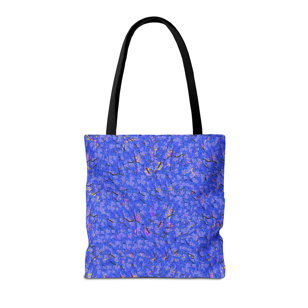 Blue Abstract Texture Tote Bag - Artistic All-Over Print Beach & Market Tote