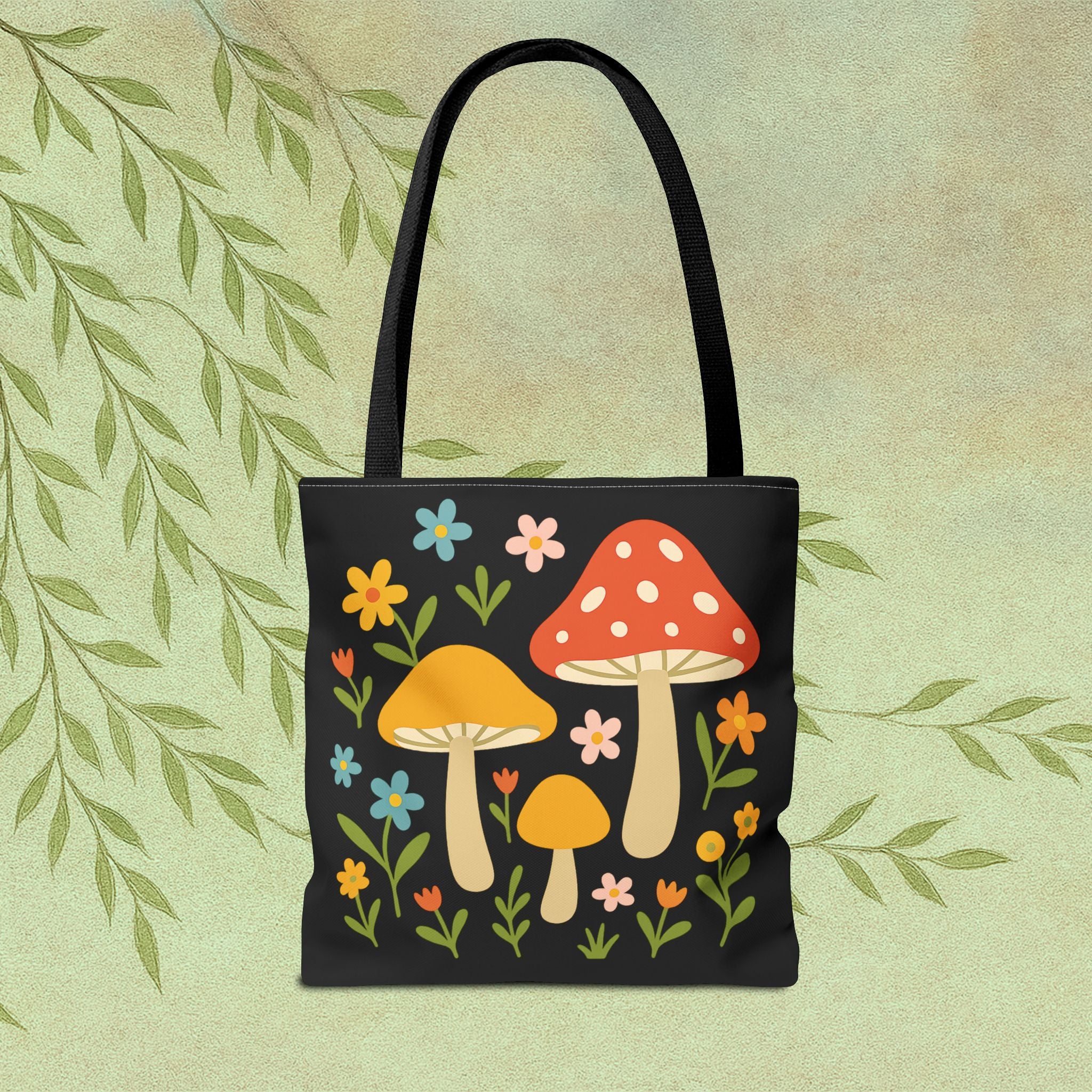 Mushroom Floral Tote Bag