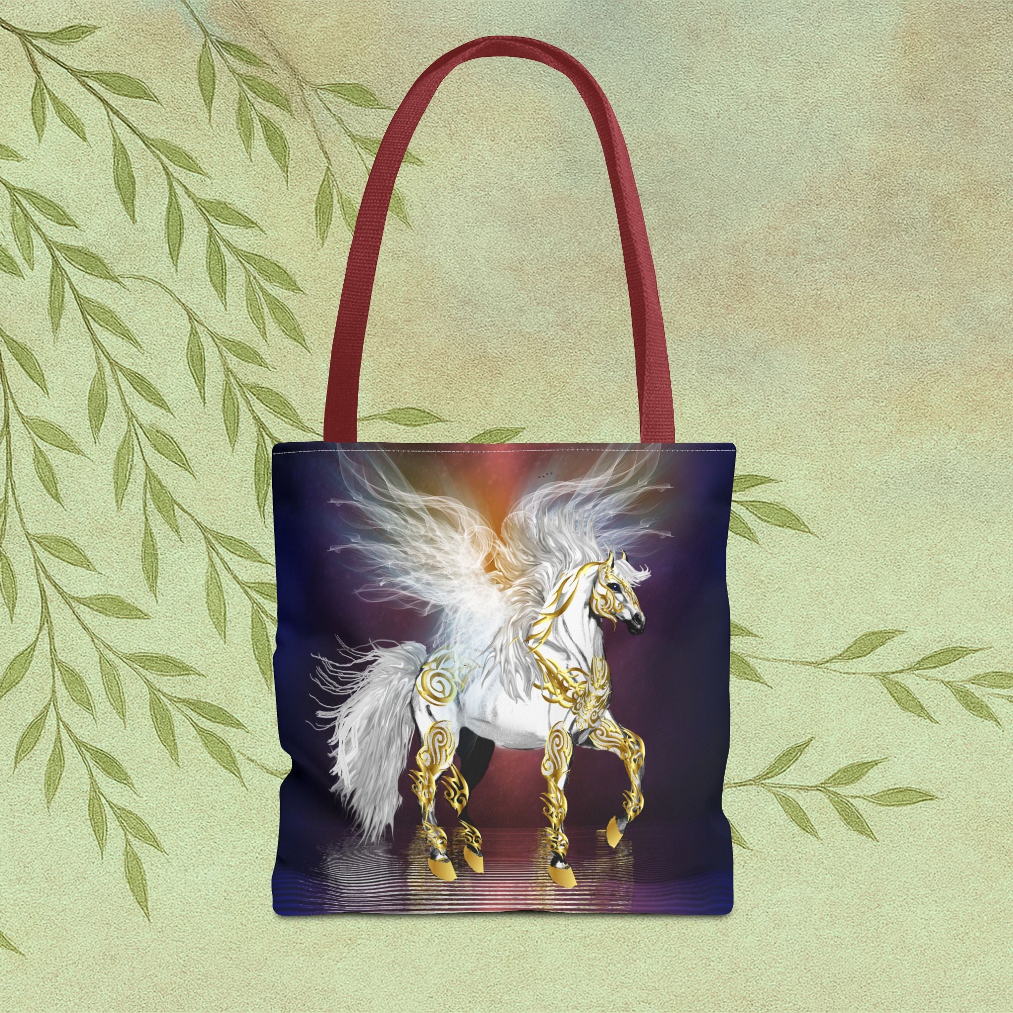 Pegasus Fantasy Tote Bag — Gold-Accented Pegasus Tote