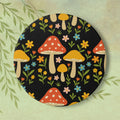 Mushroom Floral Ceramic Coaster