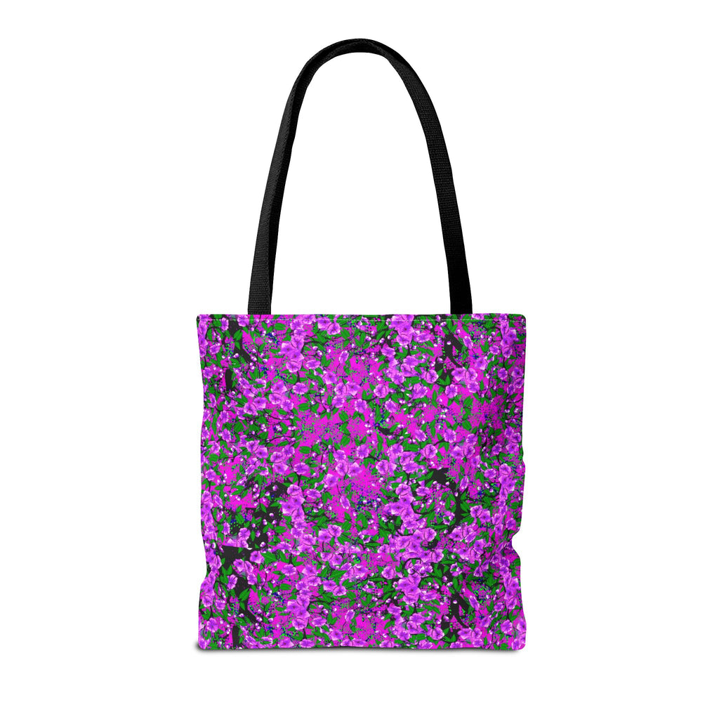 Pink Floral Pattern Tote Bag — All-Over-Print Reusable Shopper