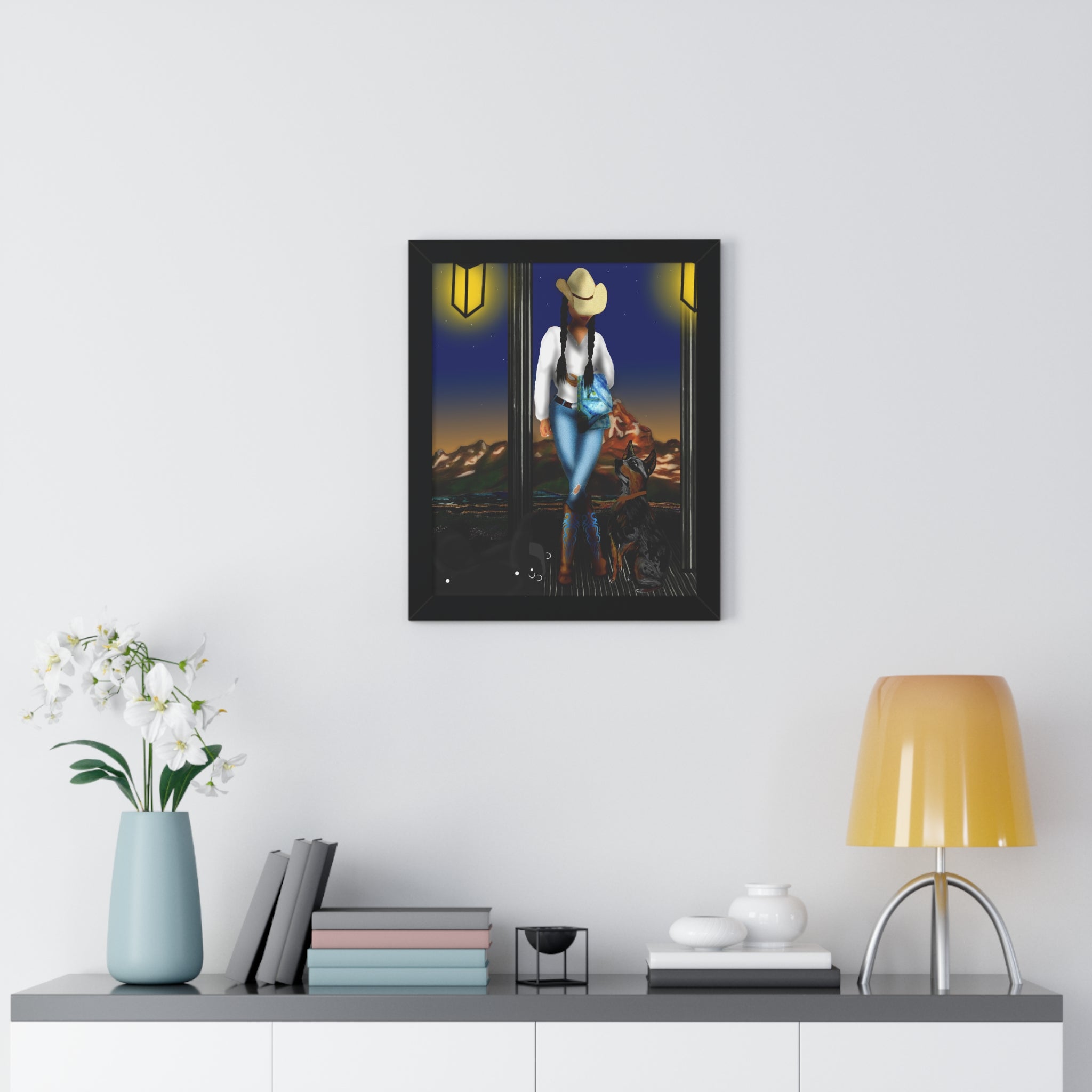 "Up Before The Sun" — Cowgirl Western Print