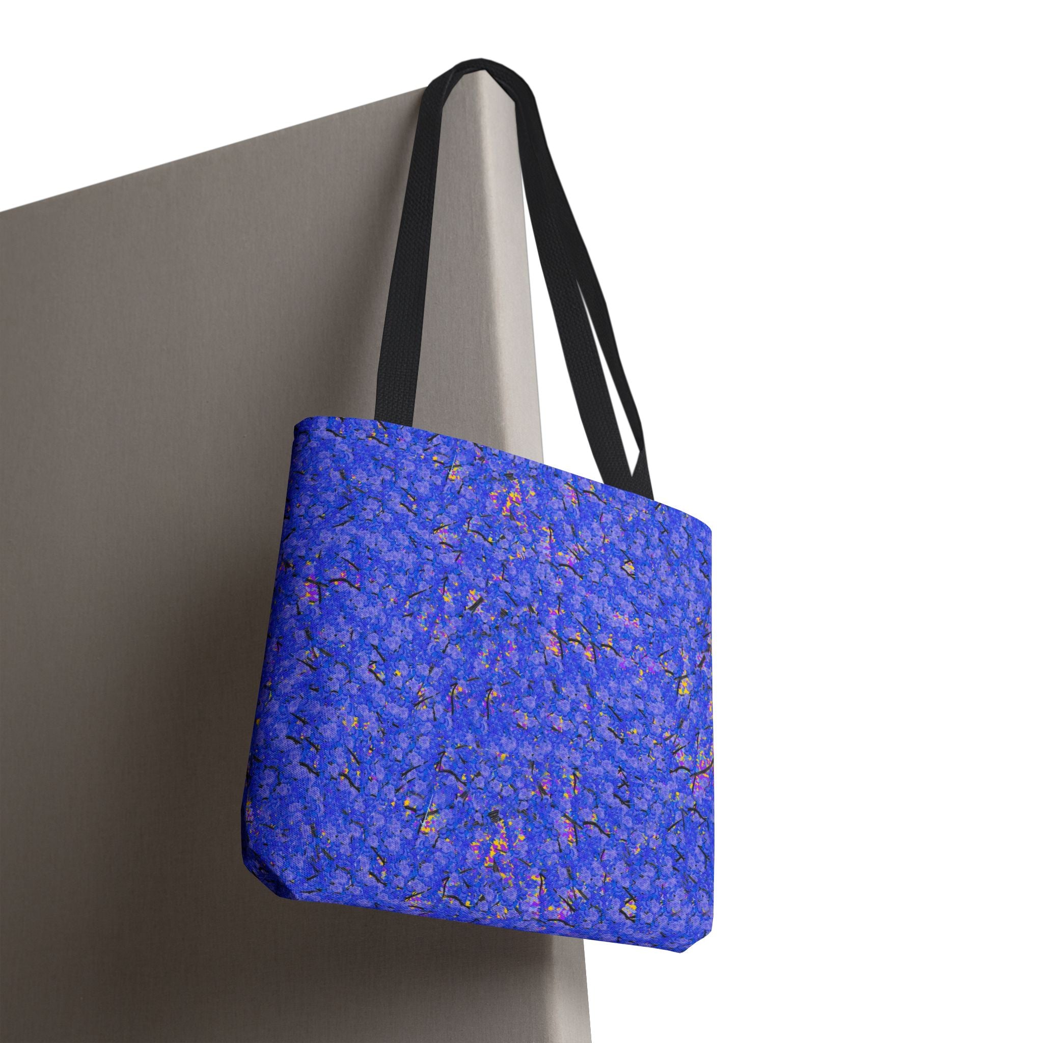 Blue Abstract Tote Bag - Artistic All-Over Print Beach & Market Tote