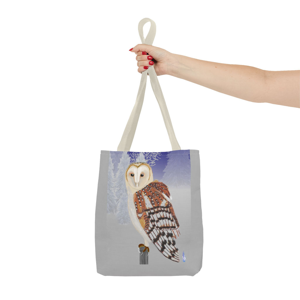Barn Owl Art Tote Bag — Illustrated Wildlife Shoulder Tote